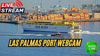 LIVE LAS PALMAS PORT WEBCAM  GRAN CANARIA [upl. by Liatnahs]