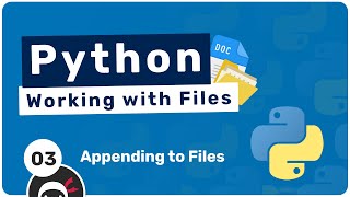 Working with Files in Python 3  Appending to Files [upl. by Atlas]