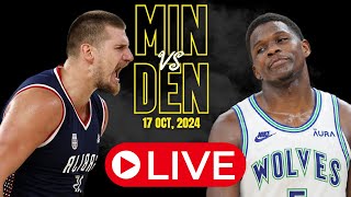 🔴LIVE  Minnesota Timberwolves Vs Denver Nuggets Full Game  NBA Live  NBA PRE SEASON  2K [upl. by Yelwar233]