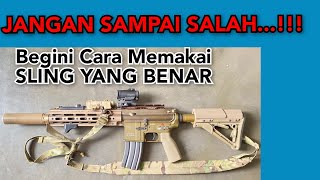 cara memakai sling senjata dan sling airsoft [upl. by Amrita]