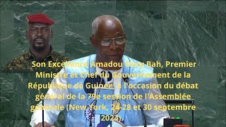 Guinée Débat général 79e session  Nations Unies  2024 [upl. by Yremrej]