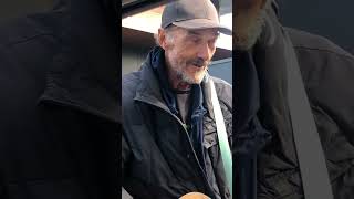 John The Homeless man with talent plays Sultans of Swing [upl. by Aedrahs]