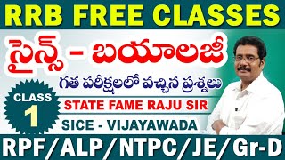 RRB FREE CLASSES  BIOLOGY PART 1  RPF  APL  NTPC  GrD sice subhashsir [upl. by Ul]