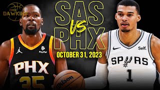 San Antonio Spurs vs Phoenix Suns Full Game Highlights  October 31 2023  FreeDawkins [upl. by Yauqaj]