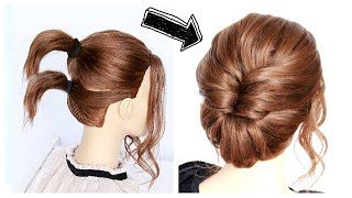 Easy Updo for Short to Medium Hair [upl. by Mcquoid]