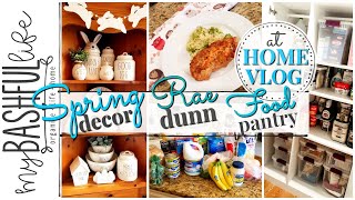 SPRING DECOR Rae Dunn Dinner Recipe Food Storage AT HOME VLOG [upl. by Ranger]