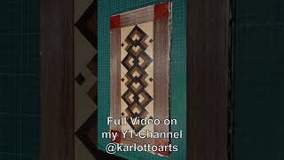 Marquetry Woodworking  Pattern 2 shorts handmade marquetry woodworking wood diy geometryart [upl. by Caine]