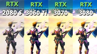 Fortnite RTX 2080 SUPER VS RTX 3060TI VS RTX 3070 VS RTX 3080  1080p [upl. by Sabas730]