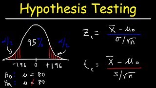 Hypothesis Testing Problems  Z Test amp T Statistics  One amp Two Tailed Tests 2 [upl. by Skyler]