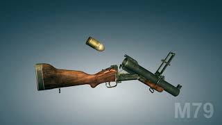 M79 Grenade Launcher shooting  3dGun [upl. by Schaeffer]