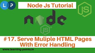 Serve Multiple HTML page with error handling  Node Js Tutorial  Learning Points [upl. by Annaeiluj]