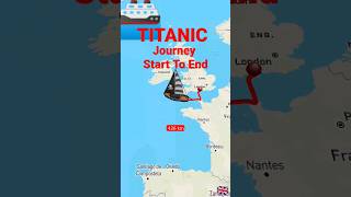 1912 Titanic Sank Route 😐😐 shorts viral youtubeshorts titanic [upl. by Whipple]