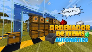 ORDENA TUS ITEMS AUTOMATICAMENTE ITEM SORTER  MINECRAFT 120  TUTORIAL [upl. by Nalim]