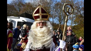 Zeker 150 kinderen verwelkomden Sint en zijn Pieten op Heikant in Essen [upl. by Saduj]