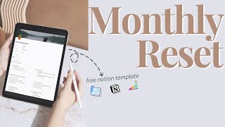 Monthly Reset Routine in Notion with free template [upl. by Zedecrem]