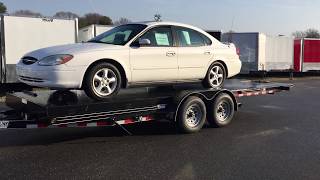 How to Load a Car onto a Hydraulic Tilt Bed Trailer  ProLine Trailers [upl. by Naj]