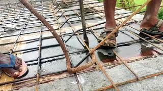 Roof construction step by step procedureCentering and Shuttering Metal Rod BindingBuilding strong [upl. by Ylac]