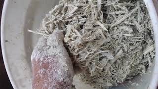 Hemp Hydrated Lime making of a construction test tile [upl. by Anelah]