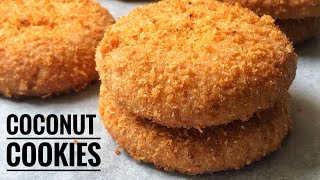 Coconut Cookies No Egg  Easy Coconut Cookies Recipe [upl. by Norved]