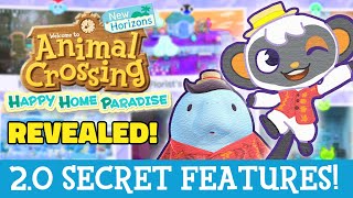 Animal Crossing New Horizons  20 UPDATE MORE SECRET FEATURES DISCOVERED Happy Home Paradise DLC [upl. by Harty]