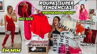 SHEIN PROVANDO ROUPAS TENDÊNCIAS SÓ PEÇA LINDA  COMPRINHAS SHEIN [upl. by Neslund428]