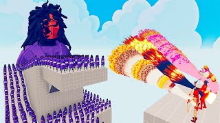 100x OBITO  1x GIANT vs 3x EVERY GOD Totally Accurate Battle Simulator TABS [upl. by Kellia]