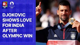 Novak Djokovic Shows Love For India After Olympic Win Calls Country Beautiful [upl. by Yraunaj601]