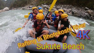 Rafting In Bhotekoshi River sukute Beach Nepal 4K [upl. by Trammel737]