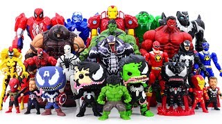 Power Rangers amp Marvel Avengers Toys Pretened Play  Venom Venomized Army vs Super Hero Mech Armors [upl. by Dav]