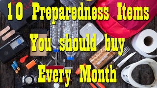 10 Preparedness Items you should buy Every Month  Preparedness [upl. by Nepets592]