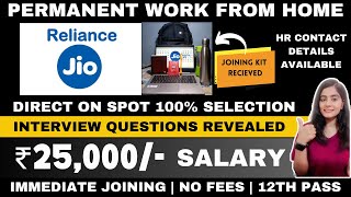 JIO Hiring  Direct selection  Work from home jobs 2024  online jobs at home  12th pass jobs [upl. by Arahat939]