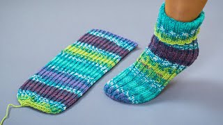 The easiest and fastest knitted socks with only 2 needles [upl. by Weld]