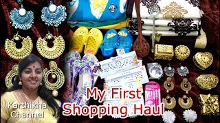 Shopping Haul in Tamil  Saravana Stores Shopping Haul  First Shopping Haul by Karthikha Channel [upl. by Eixel838]