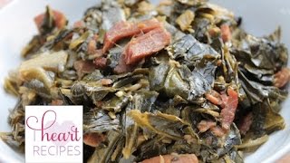 How to cook Southern Collard Greens  Recipe  I Heart Recipes [upl. by Ellitnahc]