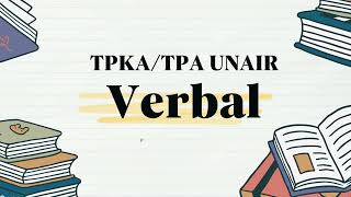 SOAL VERBAL TPKATPA UNAIR PascasarjanaPPDSSubSpesialis 2023 [upl. by Wickman]