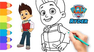 How to Draw Ryder  PAW Patrol Character The Movie [upl. by Enomahs]