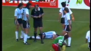 Massing Benjamin massacre caniggia camerounargentine 1990 [upl. by Haelhsa]