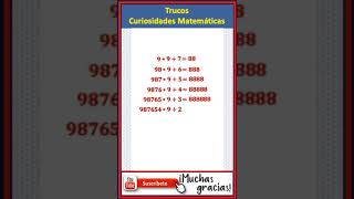 Curiosidades matemáticas truco Pirámide multiplicativa 2 shortsvideo mathematics arithmetic [upl. by Ailedamla]