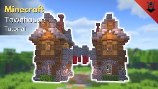 Minecraft How to Build a Medieval Bridge Townhouse  Medieval Townhouse Tutorial [upl. by Beckman946]