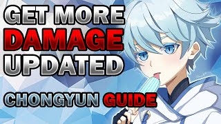 BEST CHONGYUN BUILD FOR DAMAGE  GENSHIN IMPACT UPDATED CHONGYUN DPS BUILD [upl. by Hoskinson]