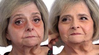 How To Use an Orange Color Corrector for DARK CIRCLES OVER 75  Nikol Johnson [upl. by Nyrehtak]