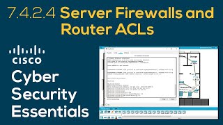 Cisco Cybersecurity Essentials 7424 Server Firewalls and Router ACLs  Packet Tracer demo [upl. by Anaerol]