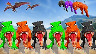 TREX COLOR PACK vs INDOMINUS REX GEN 2 vs CERATOSAURUS vs SPINOSAURUS  Jurassic World Evolution [upl. by Cahn]