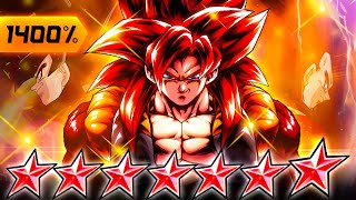 Dragon Ball Legends PINNACLE OF POWER ZENKAI 7 1400 14 STAR SSJ4 GOGETA STANDS ABOVE ALL [upl. by Prendergast303]