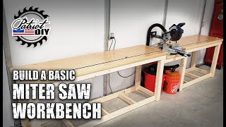 Basic Miter Saw Workbench  Miter Station PART 1 [upl. by Kashden]