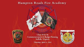 HRFA Class 55 amp 56 Commencement amp Badge Pinning  Suffolk Fire amp Rescue 41124 [upl. by Sela924]