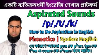 Aspirated Sounds p t k  How to Do Aspiration in English  Phonetics  Spoken English [upl. by Ecnaiva]