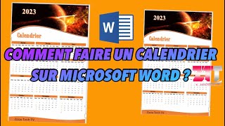 COMMENT FAIRE UN CALENDRIER 🗓 SUR MICROSOFT WORD [upl. by Ellerey362]