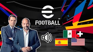 Como poner y cambiar comentaristas en eFootball 2024 [upl. by Rudy]