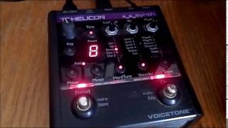 TC Helicon Voice Synth Vocoder pedal demoreview [upl. by Elorac]